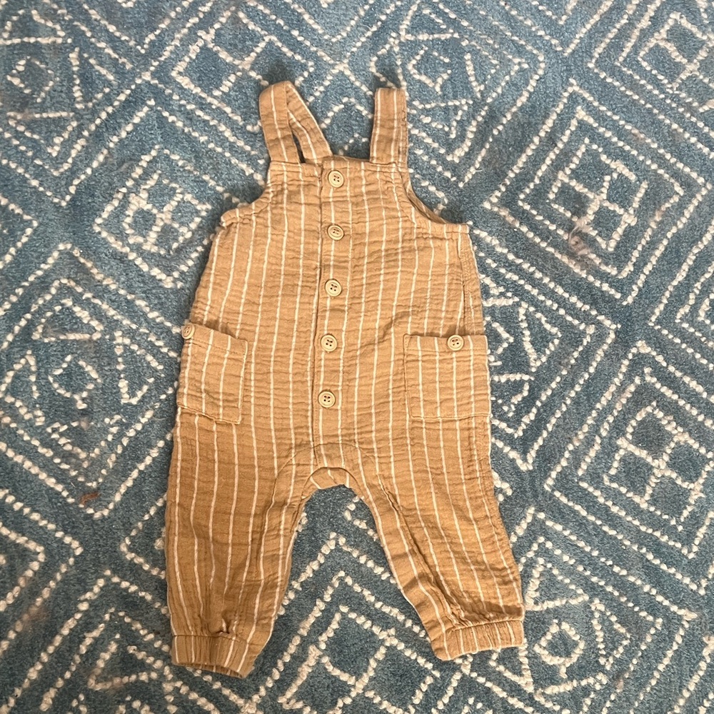 Cat & Jack Tan Striped Overalls